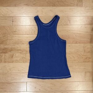 Everlane Blue Racer Back Tank Top